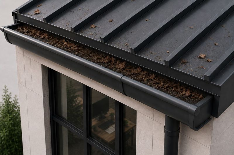 Gutters before clearing